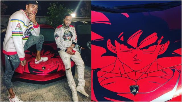 Chris Brown Has A Goku From Dragon Ball Lamborghini