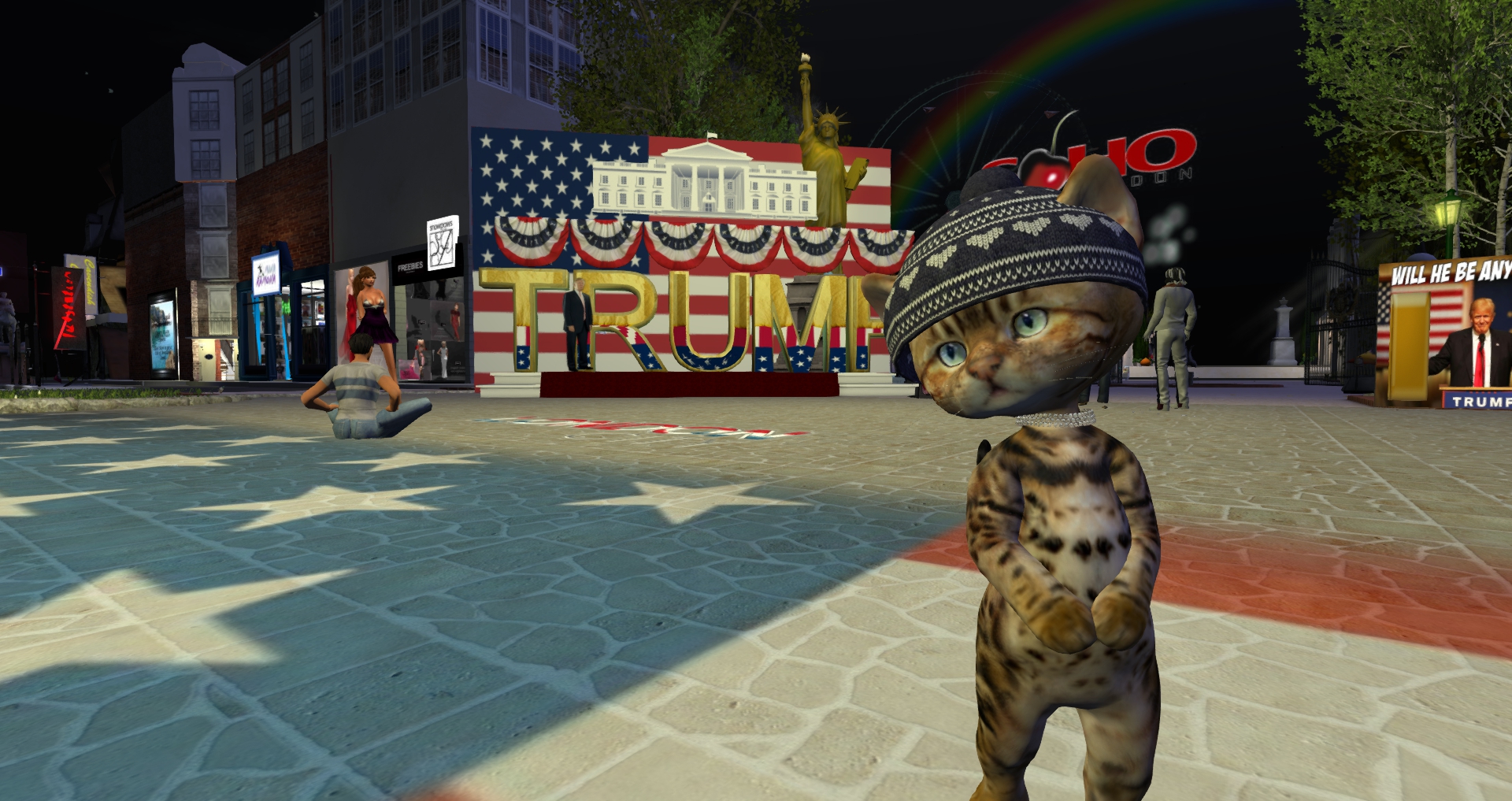 Meanwhile, At The Second Life Trump Inauguration Party