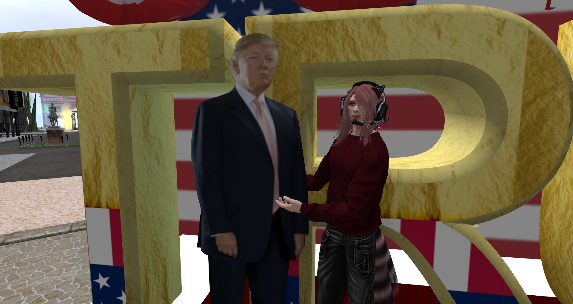 Meanwhile, At The Second Life Trump Inauguration Party