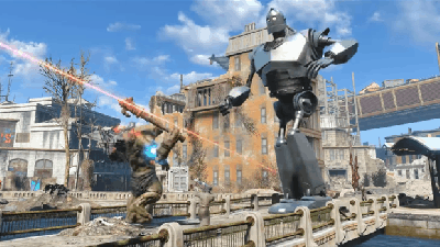 The Iron Giant Looks Right At Home In This Fallout 4 Mod