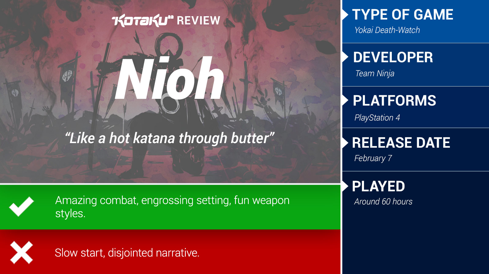 Nioh: The Kotaku Review