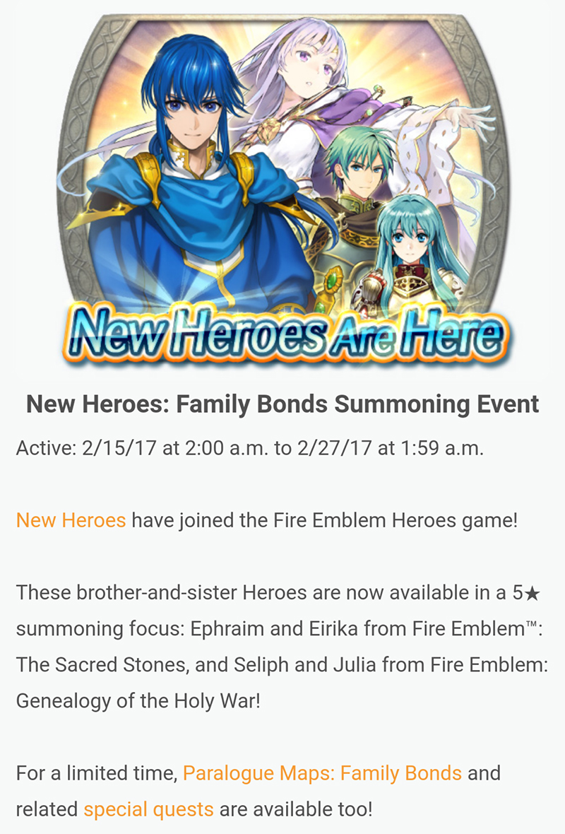 First Big Fire Emblem Heroes Update Brings New Characters And Quests