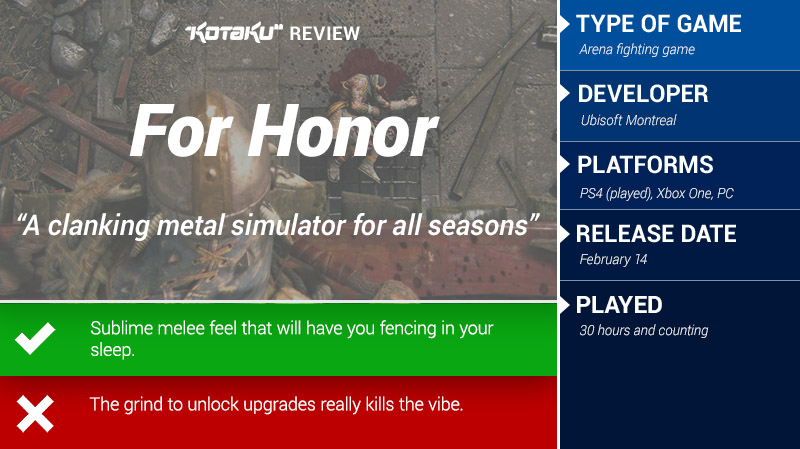For Honor: The Kotaku Review