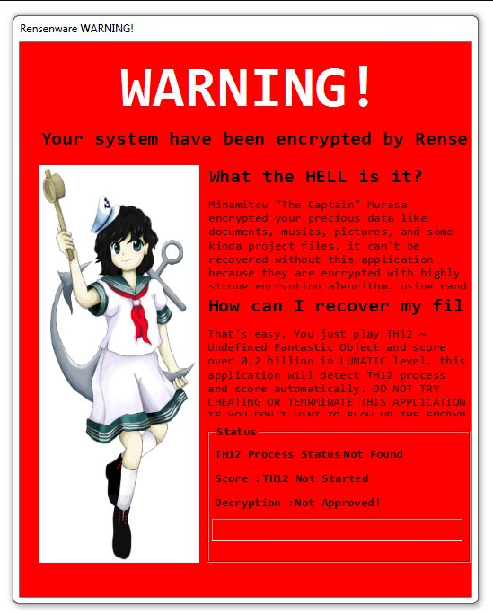 Anime Malware Locks Your Files Unless You Play A Game