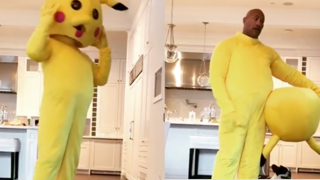 Here Is Dwayne ‘The Rock’ Johnson Dressed Up As Pikachu