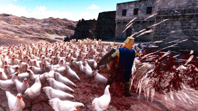 Battle Simulator Is Chickens Vs Penguins Vs Dwarves Vs Chuck Norris