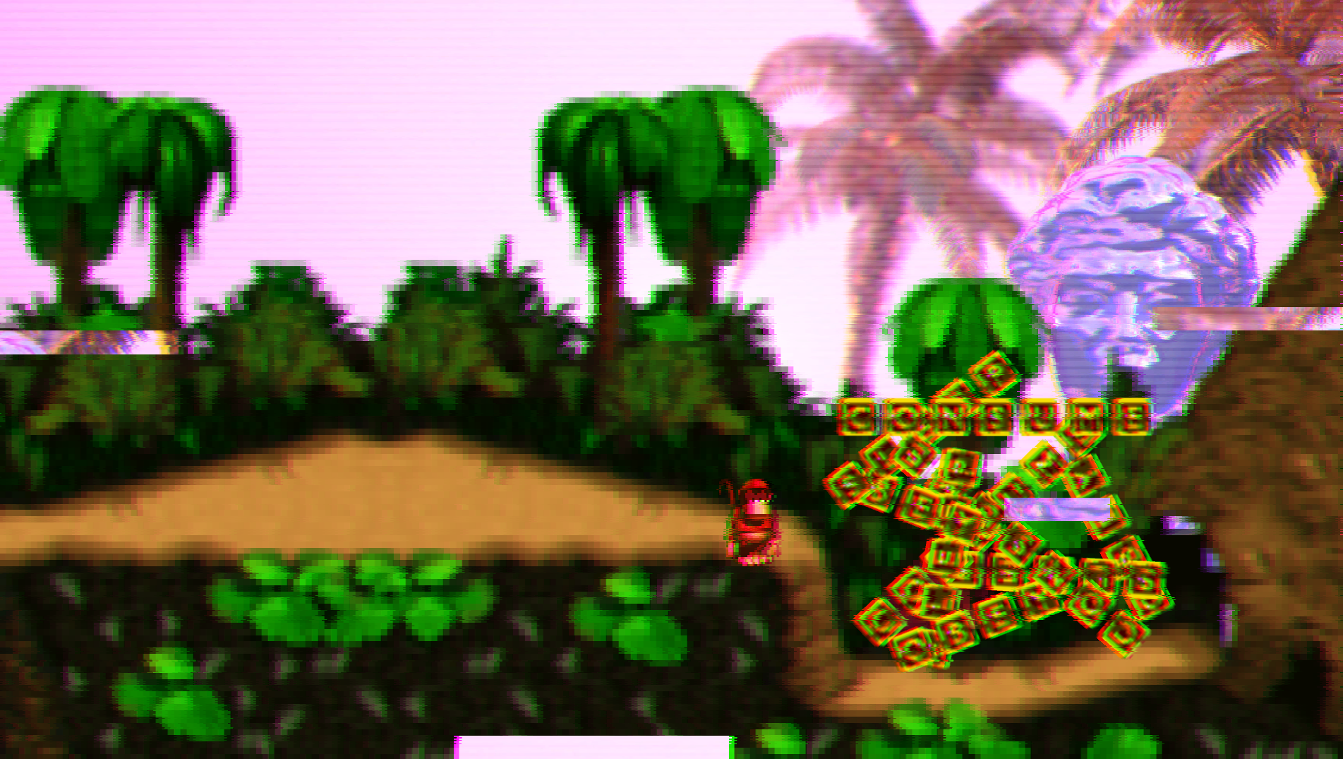 Trippy Fan Game Transforms Donkey Kong Country Into Vaporwave 