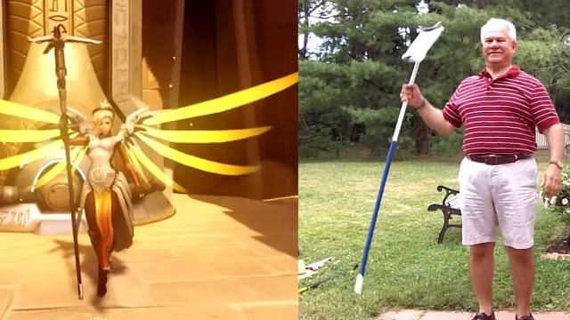 Guy Gets His Dad To Reenact Overwatch Emotes