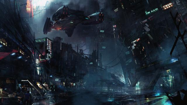 Fine Art: Cyberpunk Cityscape In Need Of Urgent Cleaning