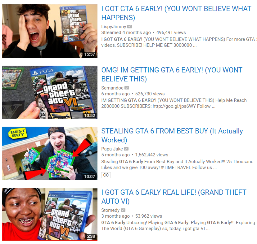 Fake GTA 6 Videos Are Racking Up Millions Of Views On YouTube