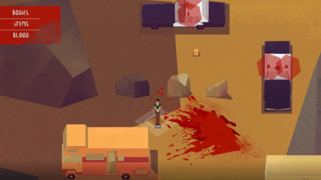 A Game Where You Try To Clean Crime Scenes Without Getting Caught