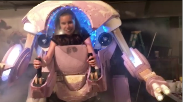 Best Dad Ever Builds Functioning D.Va Mech For Cosplaying Daughter