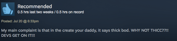 Dream Daddy, As Told By Steam Reviews