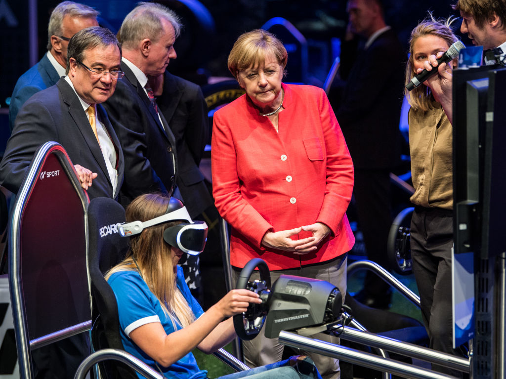 Just Angela Merkel, Playin’ Some Farming Simulator