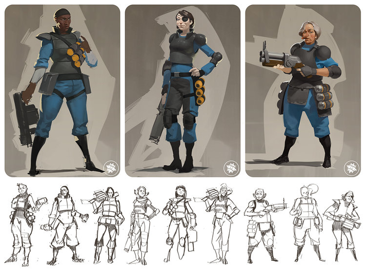 Valve Thought About Putting Women In Team Fortress 2 (And Making A DOTA 2 Cartoon)