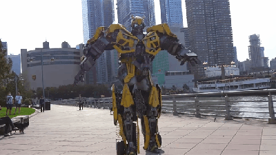 Giant Transformers Cosplay Crushed New York Comic Con
