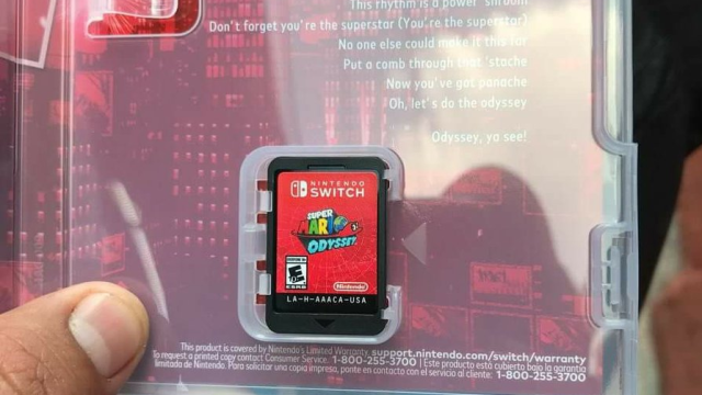 Mario Odyssey Comes With Its Theme Song Lyrics Printed On The Inside Of The Case