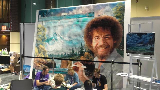 The Story Behind TwitchCon’s Giant Bob Ross