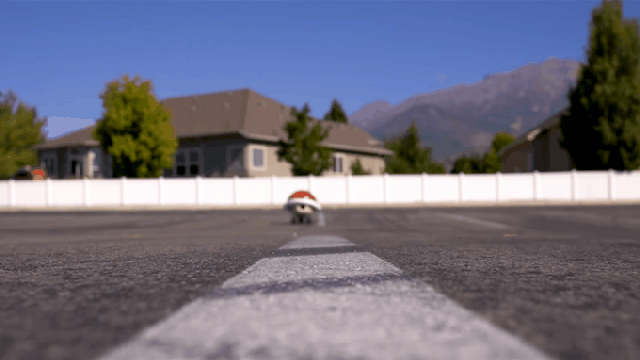A Real Mario Kart Shell To Smash Real Cars