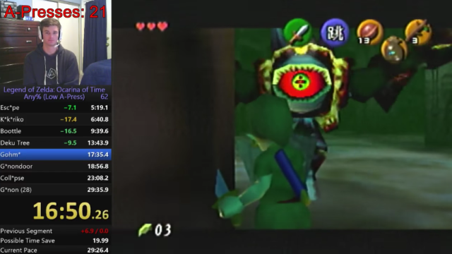 A Hot New Strategy For Speedrunning Ocarina Of Time: Don’t Press The A Button