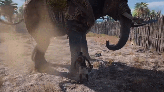 Assassin’s Creed Origins Player Tries To Kill A War Elephant With Their Bare Hands