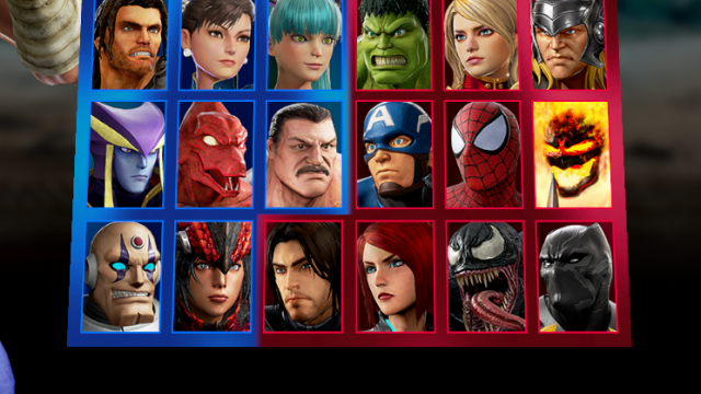 Marvel Vs. Capcom Pulls Attention From Ugly Characters With Ugly Select Screen