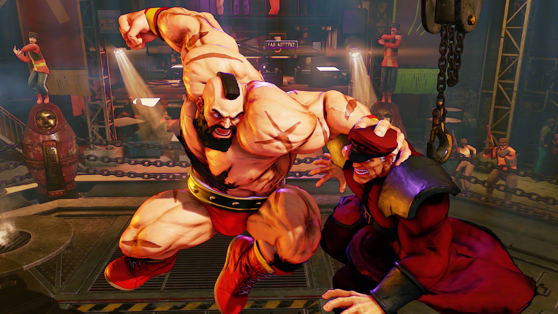 Snake Eyez Stands By Street Fighter’s Massive Bear Hug Man