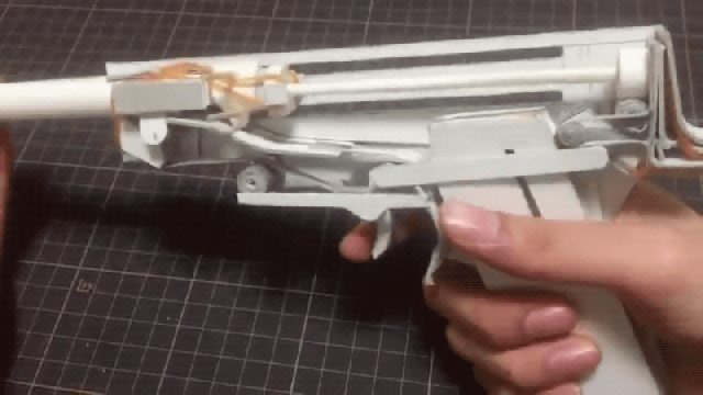 Man Creates Paper Gun That Shoots Wooden Bullets