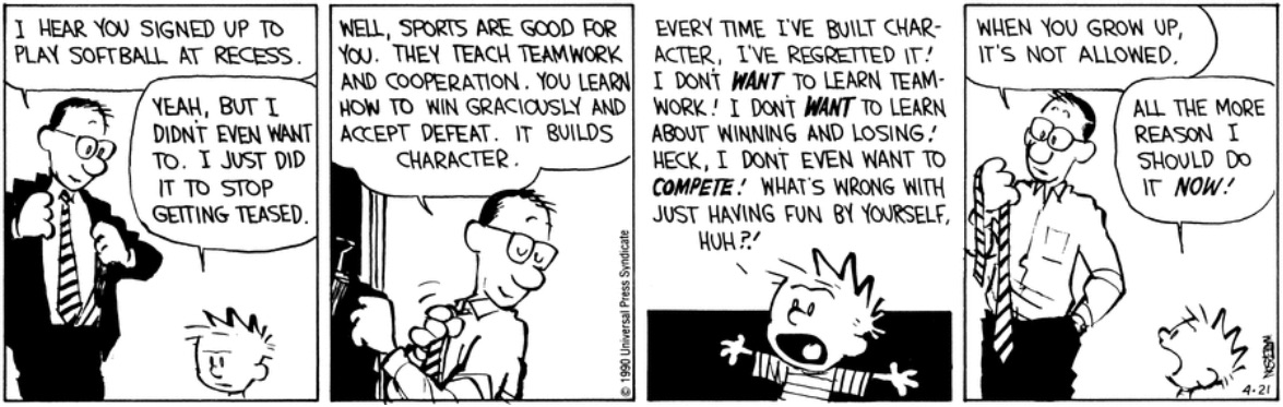Calvin And Hobbes Showed The Trouble With Organised Sports And Father Figures