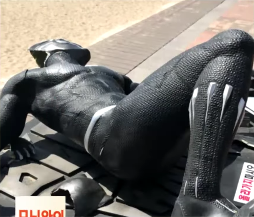 Another Black Panther Statue Destroyed In South Korea