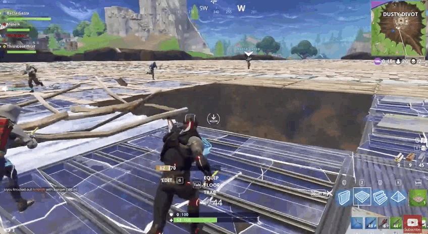 Despite Haters, Fortnite Players Fill Enormous Dusty Divot Crater 