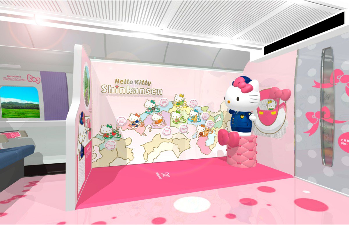 A Look Inside The Hello Kitty Bullet Train 