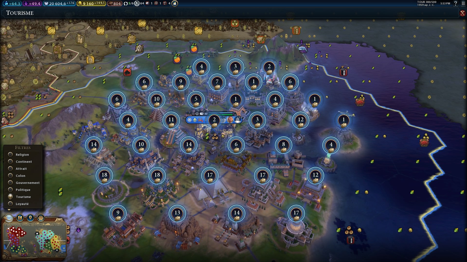 Civilization VI Madman Builds 34 Wonders In One City