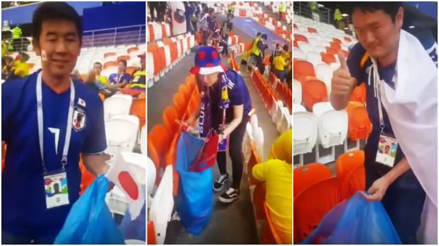 Japanese Clean-Up Manners Are Spreading To Other Soccer Fans