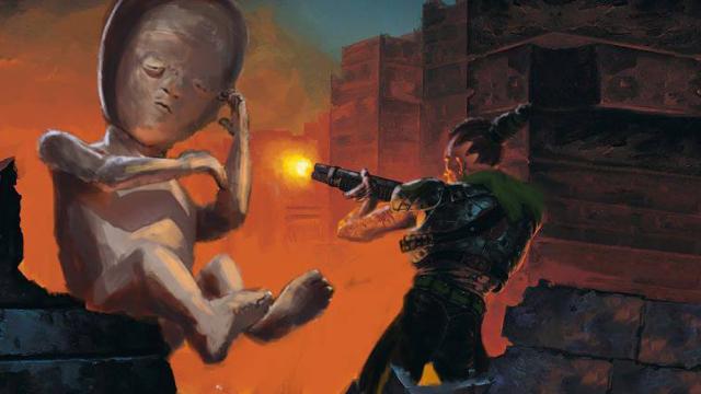 In Argentina, A Pro-Choice Advocate Protests With A Doom Mod