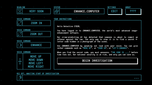 A Game That Lets You Solve Crimes By Yelling At Your Computer