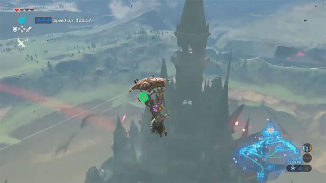 Hit A Rock, Get To The Top Of Hyrule Castle, Easy