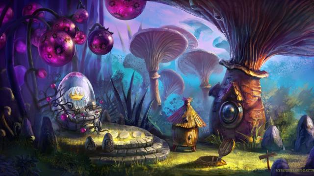 Fine Art: Welcome To Mushroom Town