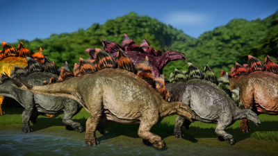 Jurassic World Evolution Fans Are Flooding The Game With Stegosauruses