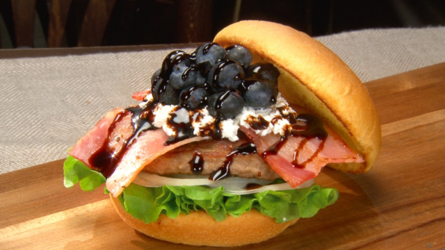 Japan’s Blueberry Cheese Burger Looks Freaky But Delicious 