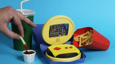 Here’s A Wooden Cheeseburger That Plays Nintendo Games