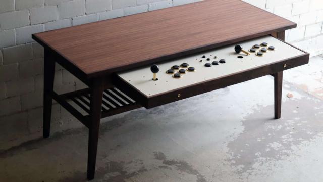 Fancy Coffee Table Turns Into Arcade Setup