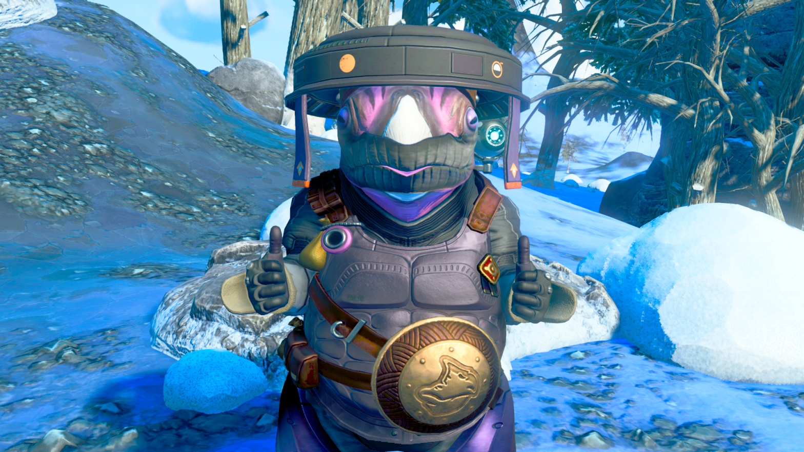 I've attached my latest selfie. Why? Because I'm cute as heck! (Screenshot: Hello Games)