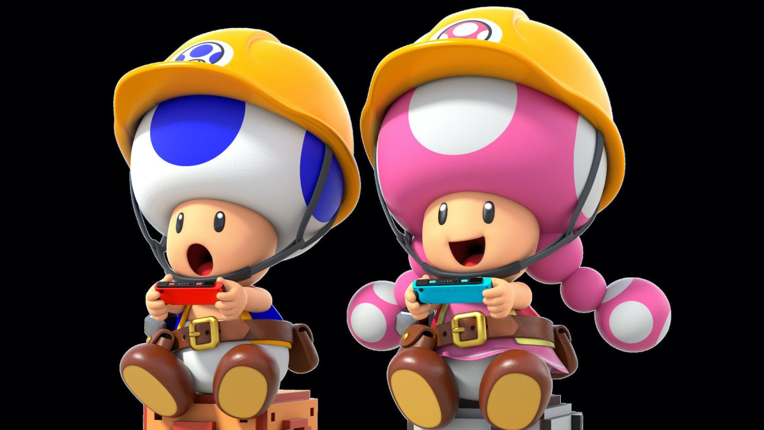 Toad and Toadette possibly working through their Switch backlog (Image: Nintendo)