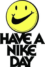 Image: The original, vintage “Have A Nike Day” logo.