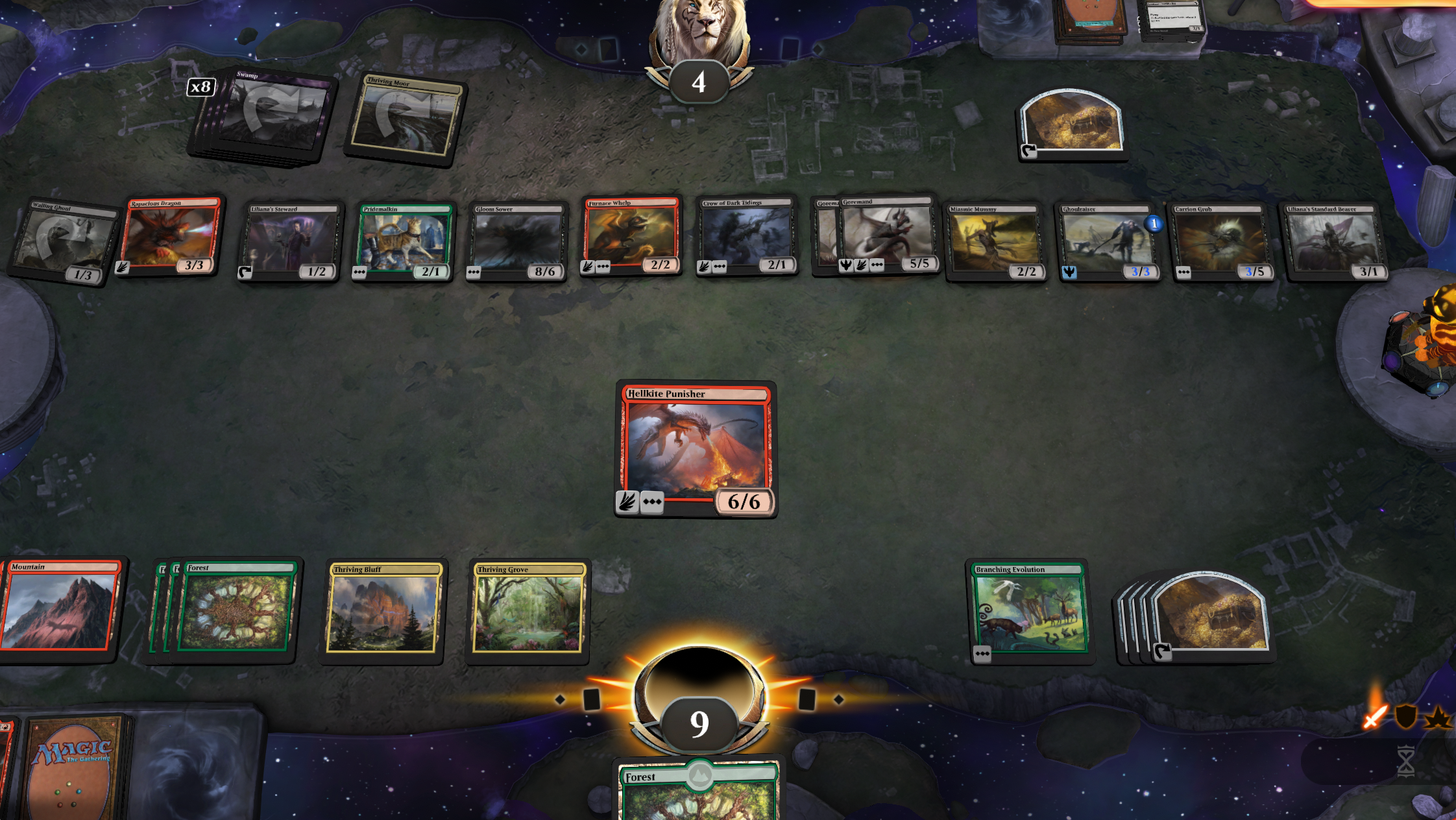 I had 'em. They were dead. But they pulled a Rise of the Dark Realm out of their butts and denied me my victory. I hate this card forever now. It is my enemy. (Screenshot: Wizards of the Coast)