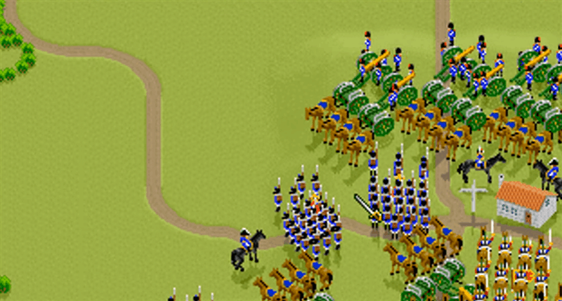 The French army at the Battle of Waterloo (Gif: Microprose)