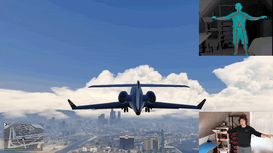 Grand Theft Auto V Kinect Mod Makes Plane-Flying Physical