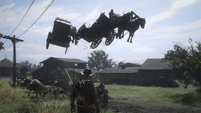 Red Dead Online Is So Busted Horses Are Flying And It’s Raining Alligators