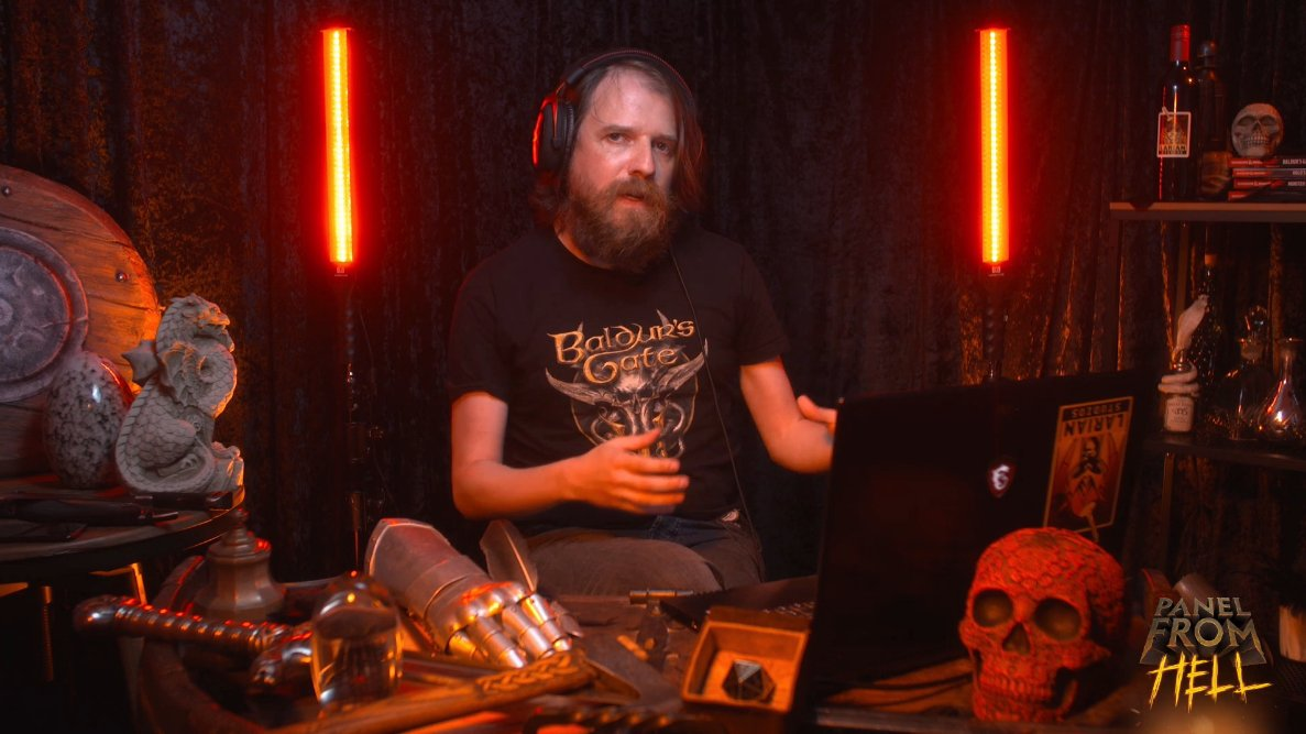 Senior writer Adam Smith seems to be adjusting well to working from home.  (Screenshot: Larian Studios )